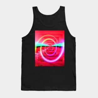 Red Abstract Tank Top